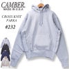 CAMBER キャンバー クロスニット パーカー 232 アメリカ製 ４色 グレー ブラック ネイビー ナチュラル サイズ S M L XL