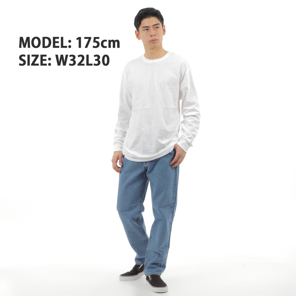 カーハート 105119 リラックスストレートジーンズ W32L30着用 全身コーデ